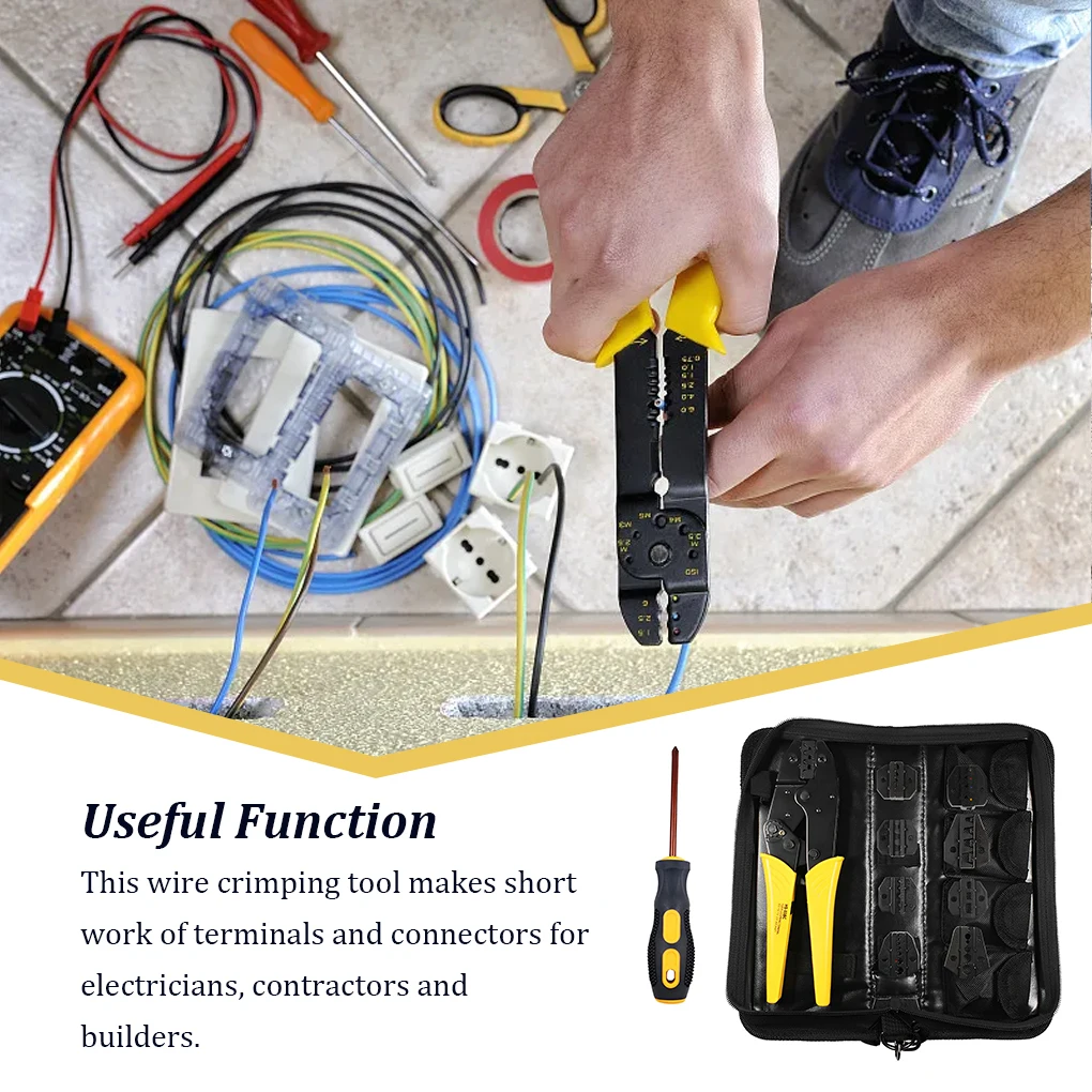 

Crimping Pliers Cable Clamp Tools Set Terminals Pliers Kit