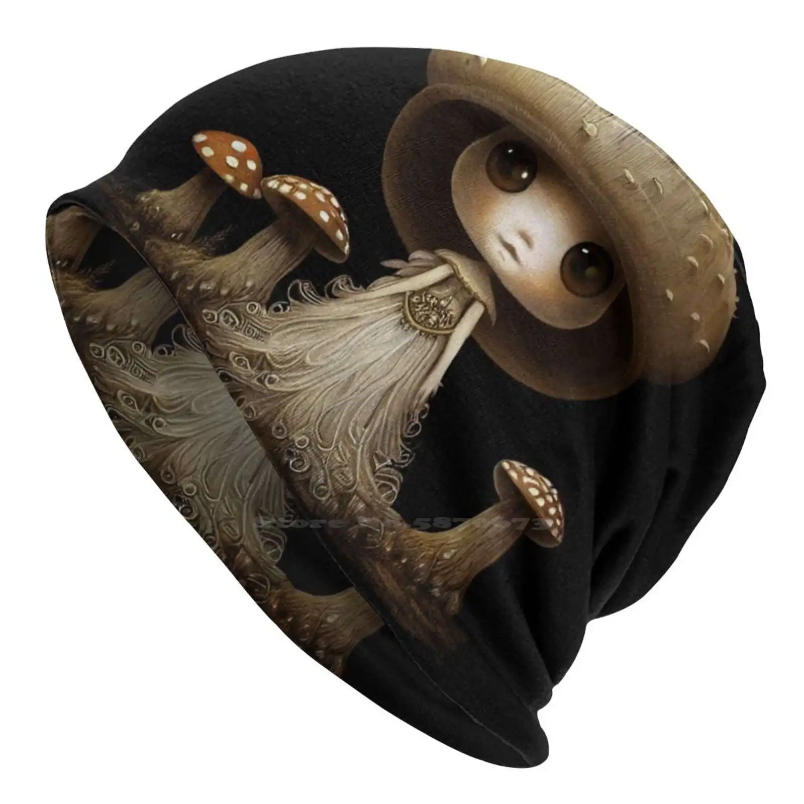 Вязаная шапка в виде Феи грибов Теплая Шапка-бини уличные шапки Милая для девушек