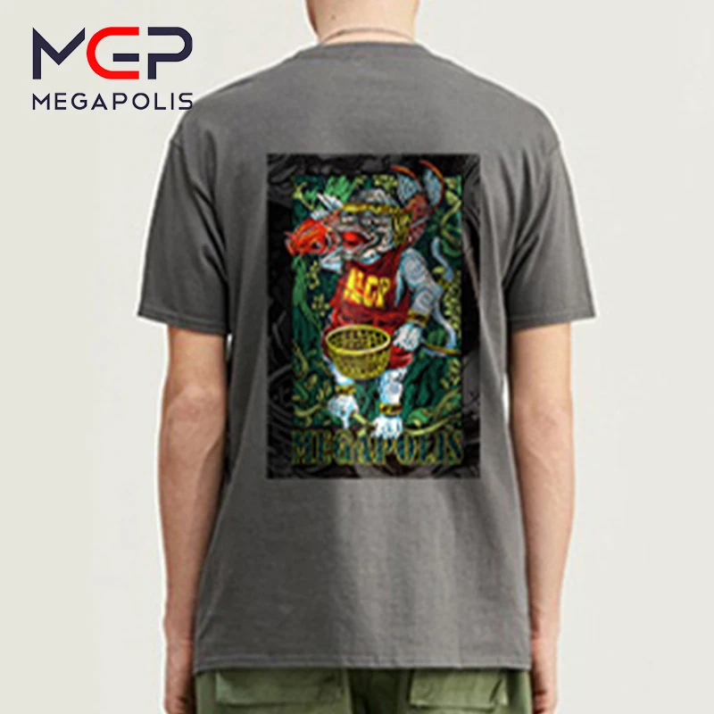 

MGP New Oversized T-shirt For Men Summer Fashion All-match Ghost/god Graffiti Print Man's T-shirt
