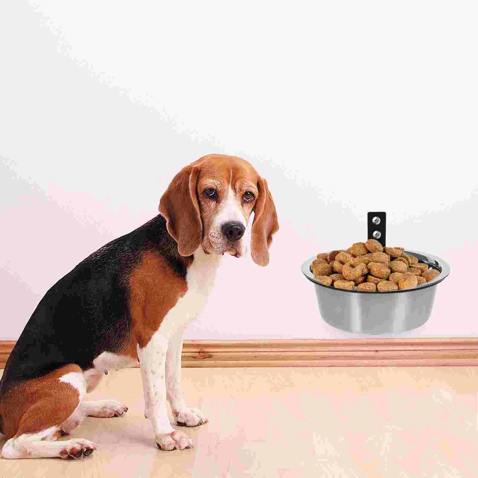 

Stainless Steel Cat Bowl Wall Mounted Elevated Dog Wear-resistant Feeding Water Large Dogs Convenient Food Bowls