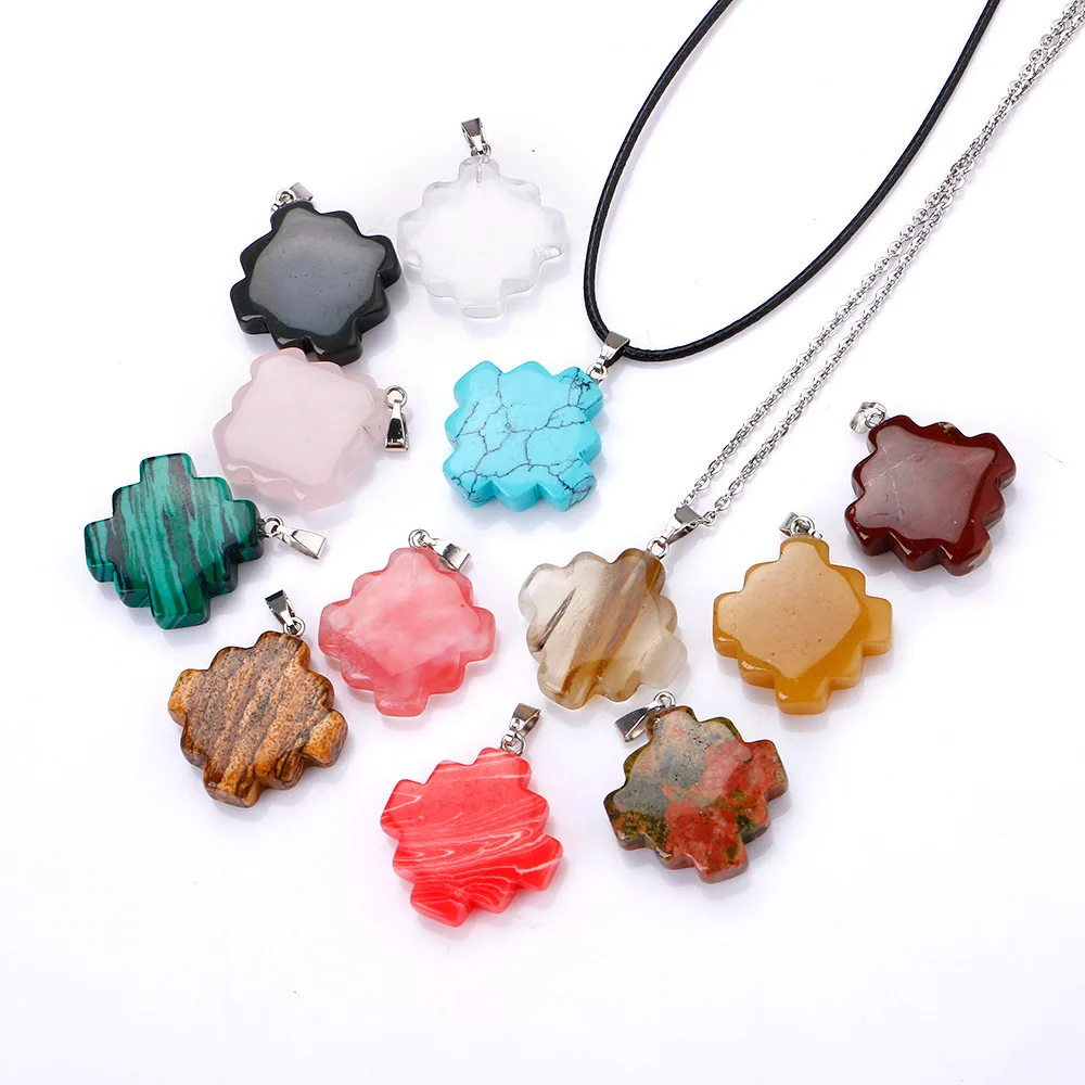 

Ожерелье с квадратной подвеской из натурального полудрагоценного камня тигровый глаз