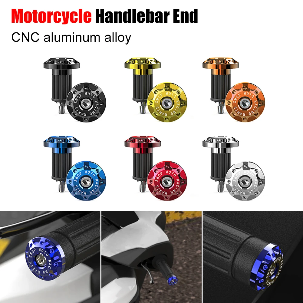 

Motorcycle Handlebar End Plug Aluminum Alloy Bar End Plug for 16-18mm Handlebar Grip Cap Slider Dirt Bike Motorbike Accessories