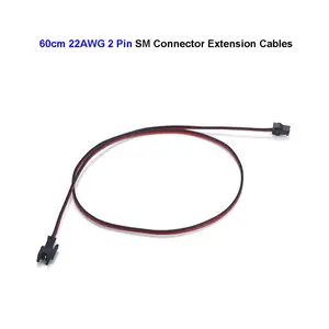 1-100 шт., 2-контактный разъем SM JST 22AWG 60100 см
