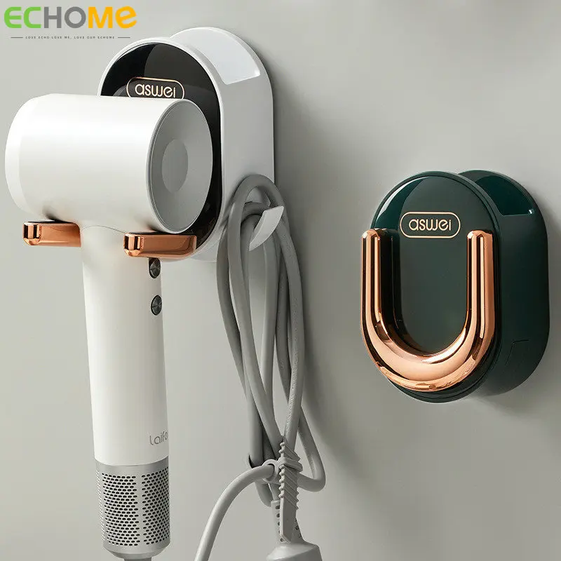 

Полка для сушки волос без перфорации, настенный складной держатель для сушки волос в ванную комнату, аксессуары для ванной комнаты