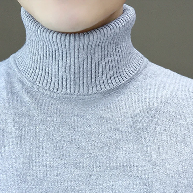 Мужская теплая Однотонная рубашка с высоким воротником и длинным рукавом