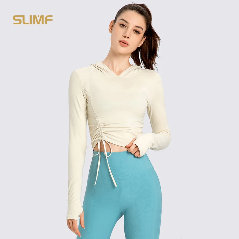 

SLIMF Original Brand Fall New Women Long Sleeve Sports Top Breathable Slim Female Training Running Fitness Yoga Clothes