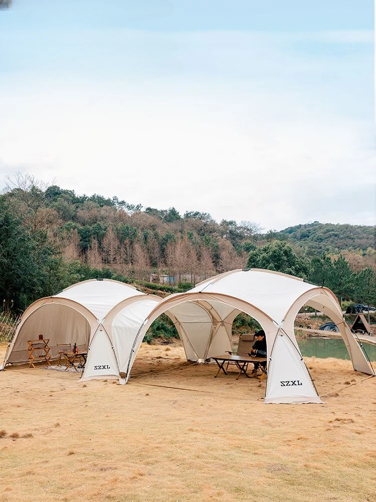 

Палатка, большой солнцезащитный козырек, защита от солнца, палатка для кемпинга на открытом воздухе, устойчивая к атмосферным воздействиям сферическая палатка для нескольких человек