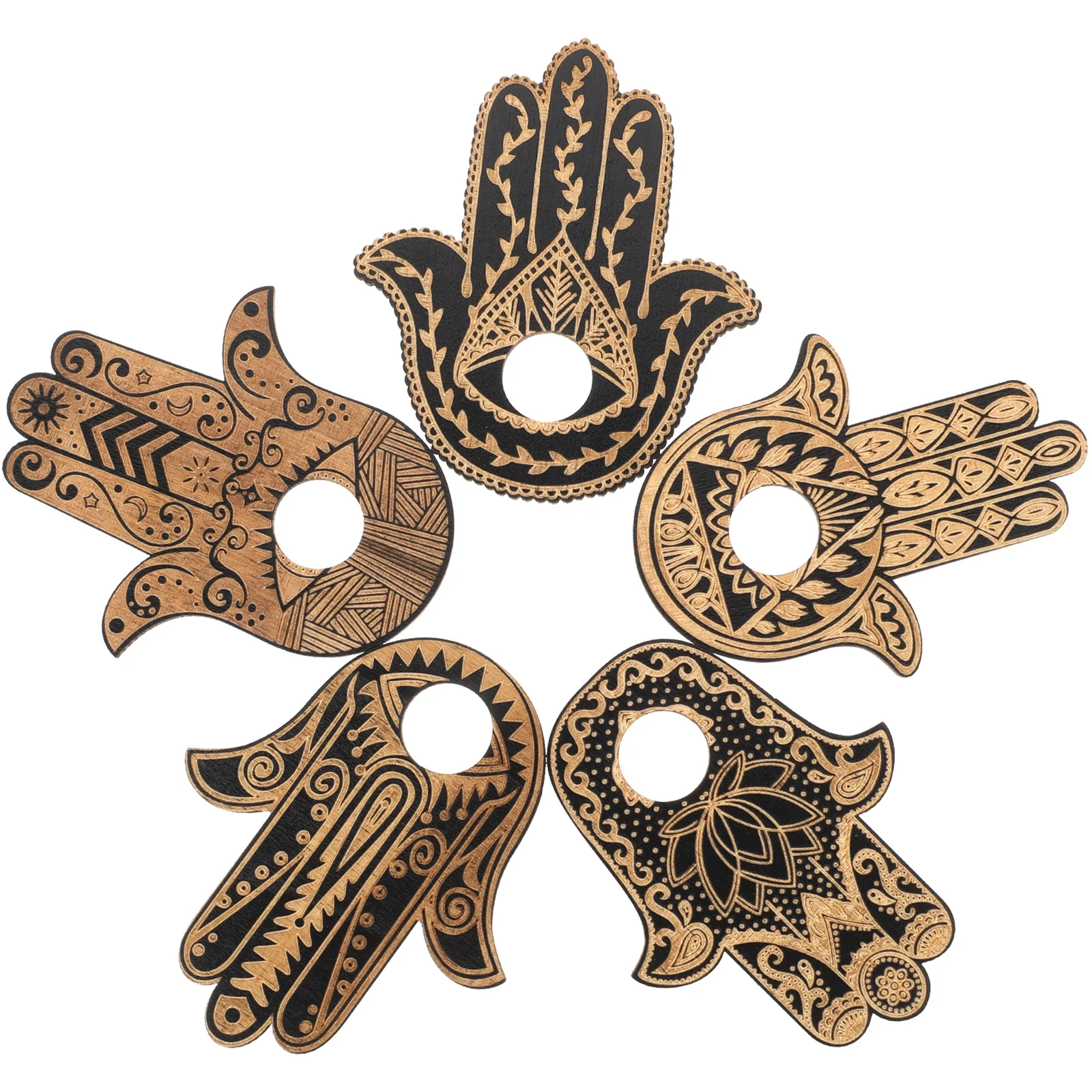 

5 Pcs Home Décor Sphere Display Stands Decoration Hamsa Hand Ornament Crystal Holder Stones Decorate