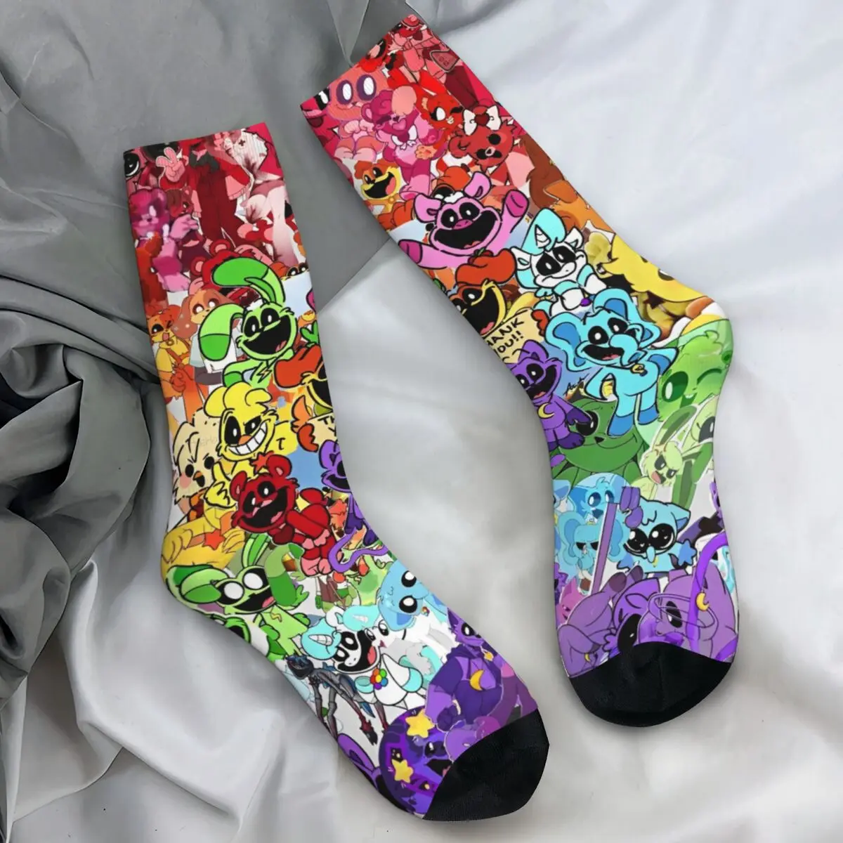 Чулки с улыбающимся ловком носки в стиле Харадзюку узором для малышей осенние