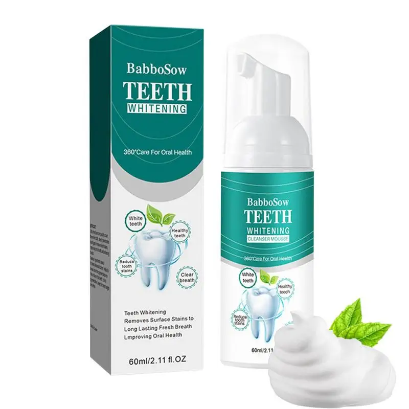 

Deep Cleaning Foam Toothpaste Stain Removal Mousse Toothpaste 60ml Intensive Teeth Cleansing Mousse Stain Removal 3D White