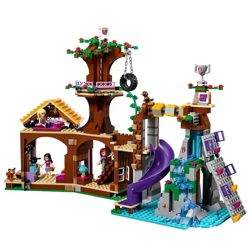 

41122 Building Block Girl Series Good Friend Adventure Camp Tree House Princess Castle Assembly Toy