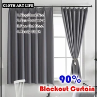 90 blackout curtain for living room solid color window curtain panel for sliding door bedroom drapes blinds support custom