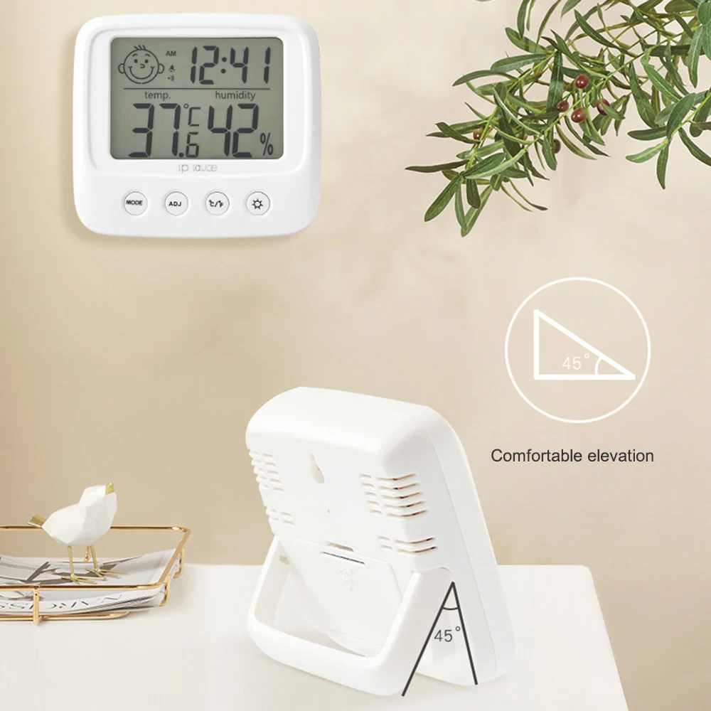 lcd digital temperature humidity meter backlight home indoor electronic hygrometer thermometer weather station for baby room free global shipping