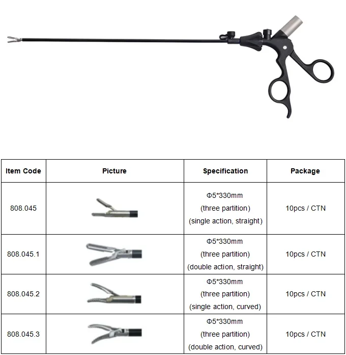 Лапароскопические хирургические инструменты Euprun Эндоскопические прямые