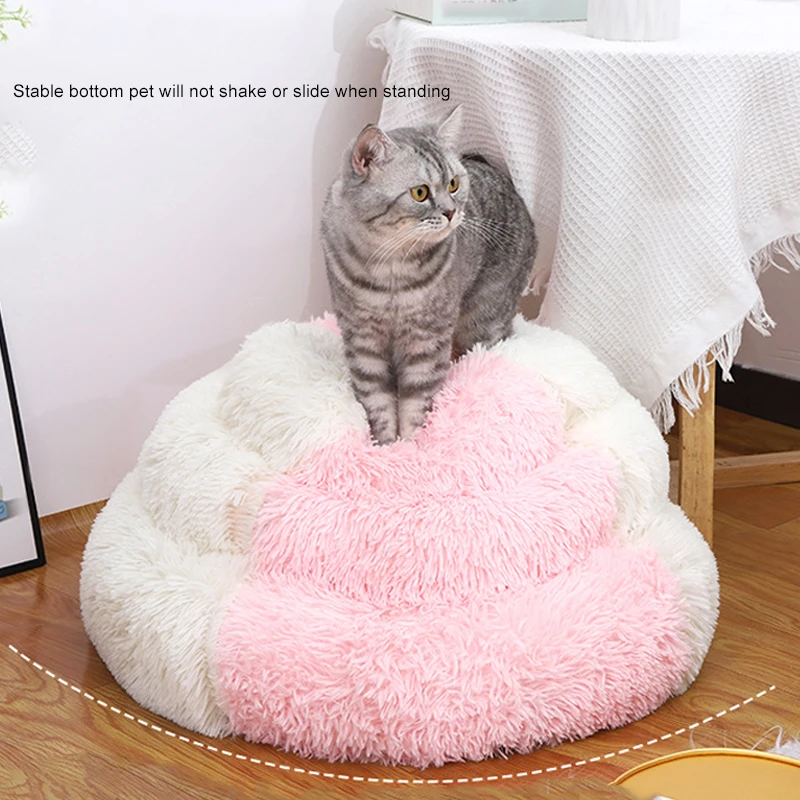 Двухцветная сращивающаяся супермягкая кровать для собак плюшевый коврик кошек