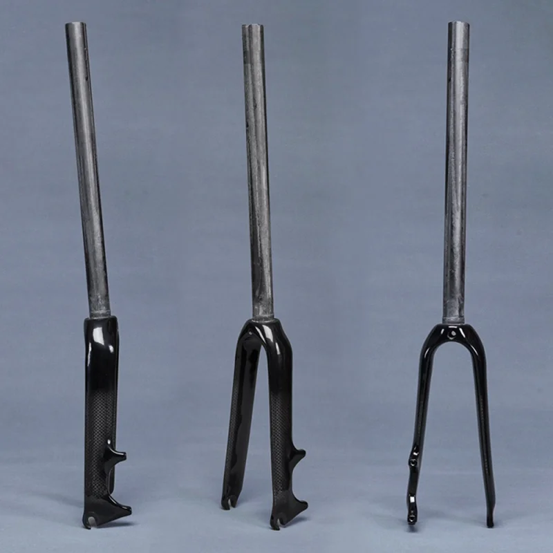 

Glossy 3K Carbon Fibre Bike Fork Bicycle Front Forks For Folding BMX Cycling Parts Disc Brake Axle width 74mm or 100mm