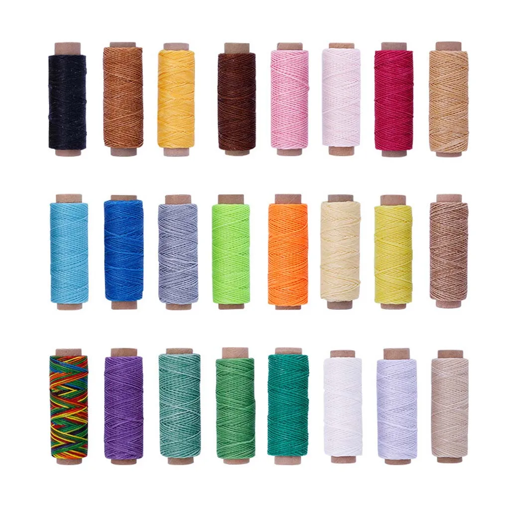 

24 Colors Leather Sewing Waxed Thread 150D Leather Craft DIY Bookbinding Shoe Repairing Stitching Cord