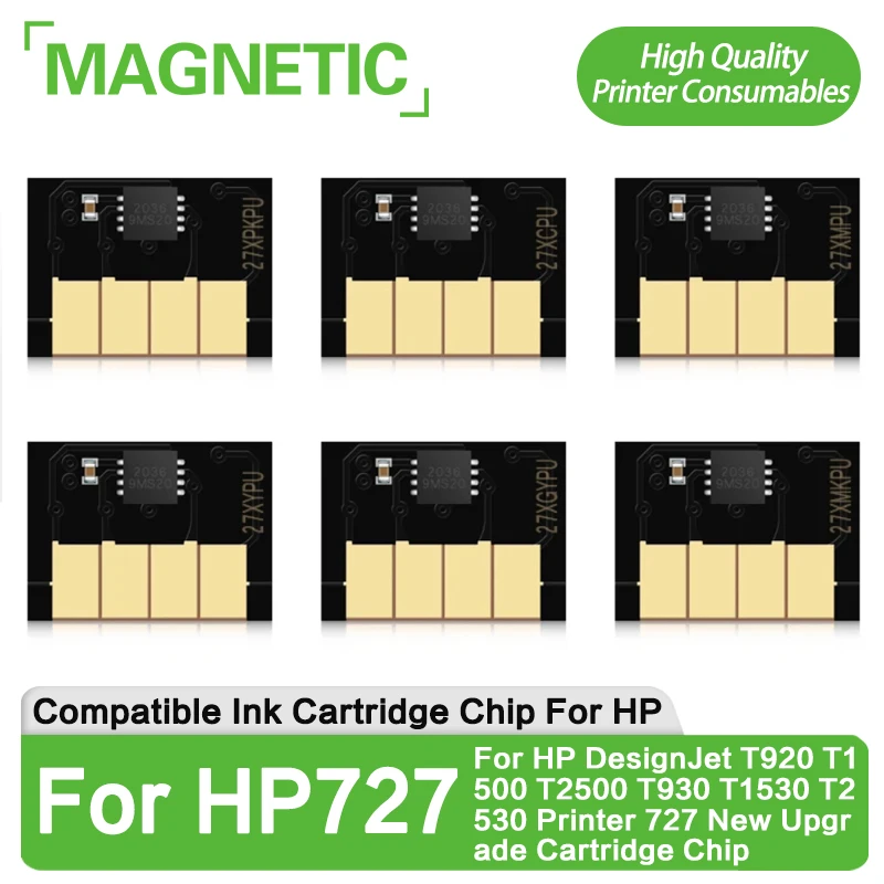 Чип чернильного картриджа для HP 727 727XL принтера DesignJet T920 T1500 T2500 T930 T1530 T2530 новый чип