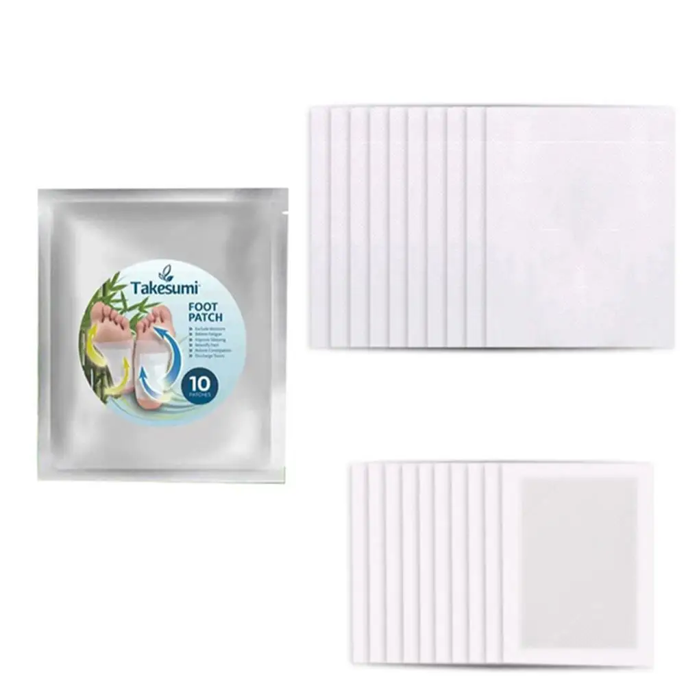 

10pcs Detox Foot Patches Pads Body Toxins Feet Slimming Cleansing Sleeping Mugwort Bamboo Foot Patch Body Health