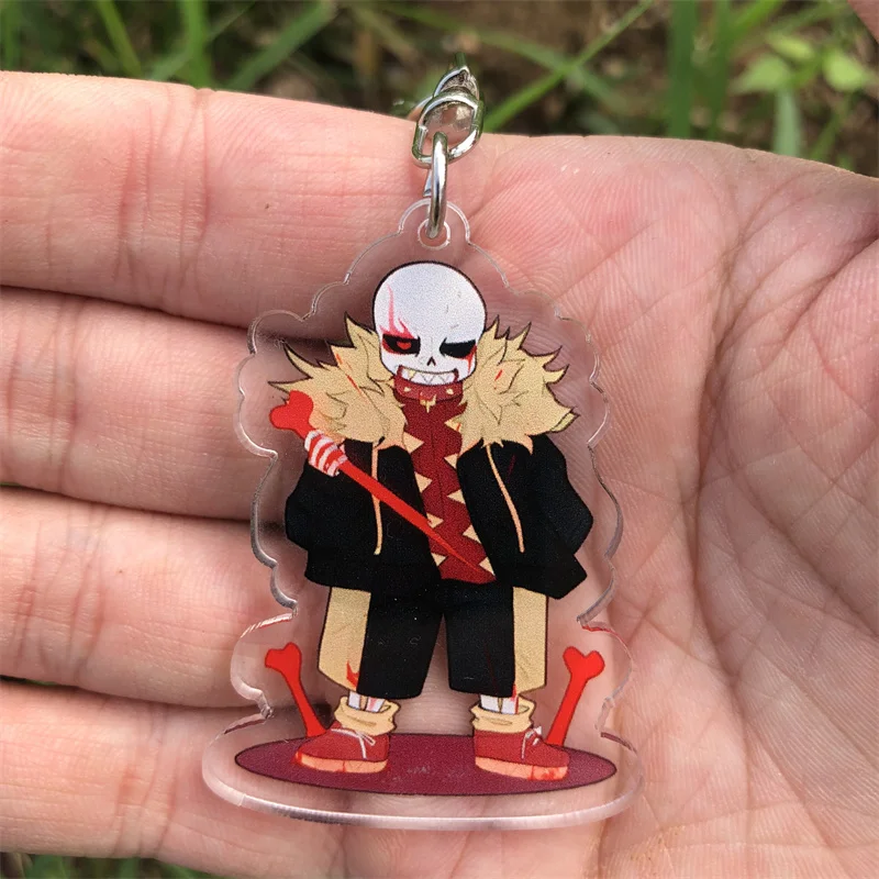 Game Undertale Papyrus Asgore Asriel Chara Keychain Cosplay Accessories Cartoon Key Chain Pendant Badge |
