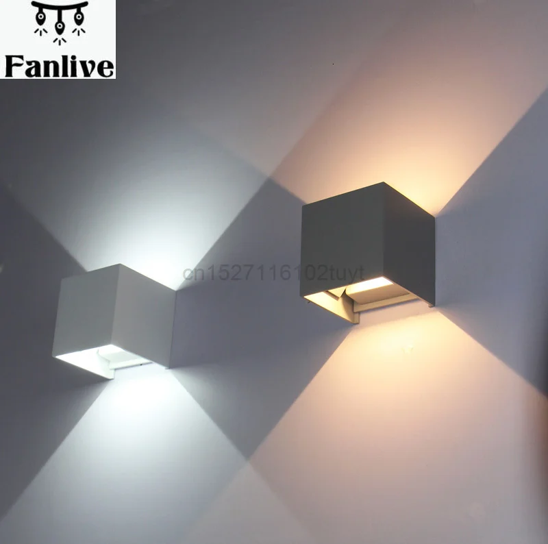 

10pcs Cube IP65 Adjustable Surface Mounted Outdoor Led Lighting,Led Outdoor Wall Light, Up Down Wall Porch Lamp