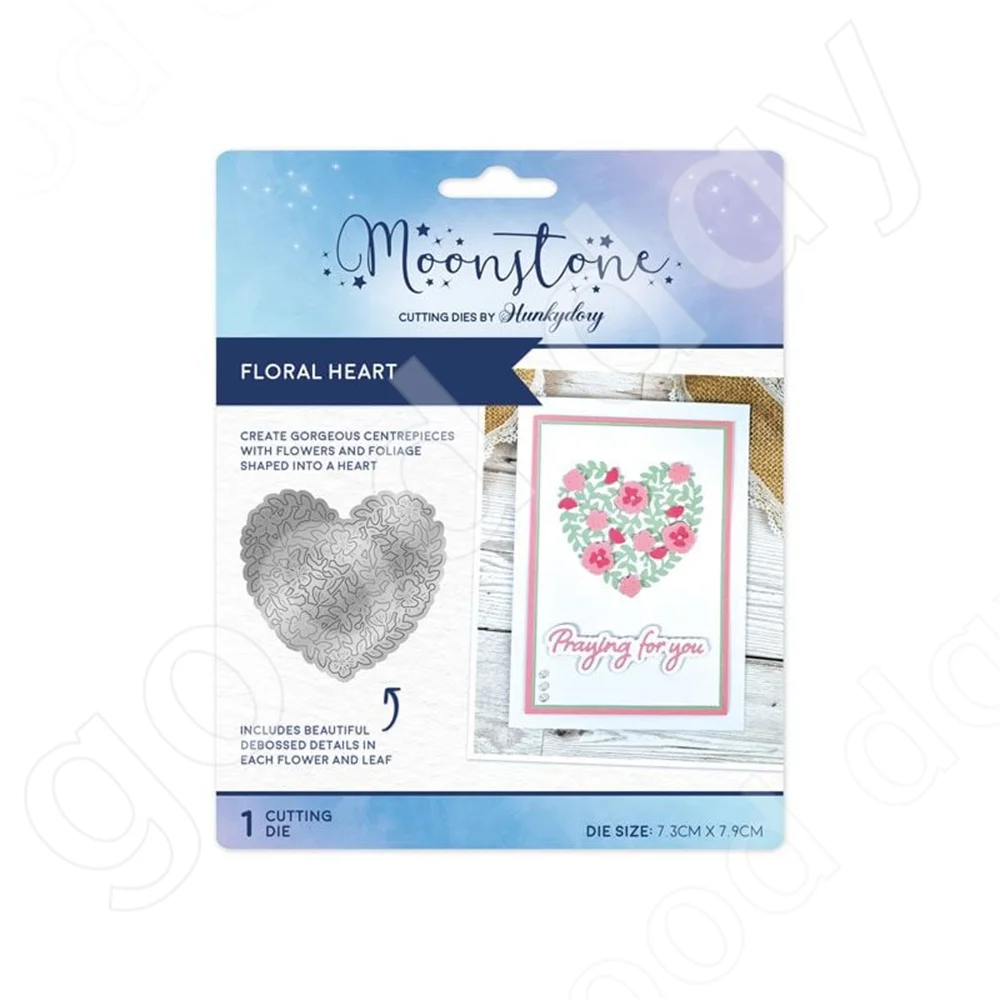 

2023 New Arrival Floral Heart Metal Cutting Dies Scrapbook Diary Decoration Embossing Template Diy Greeting Card Handmade