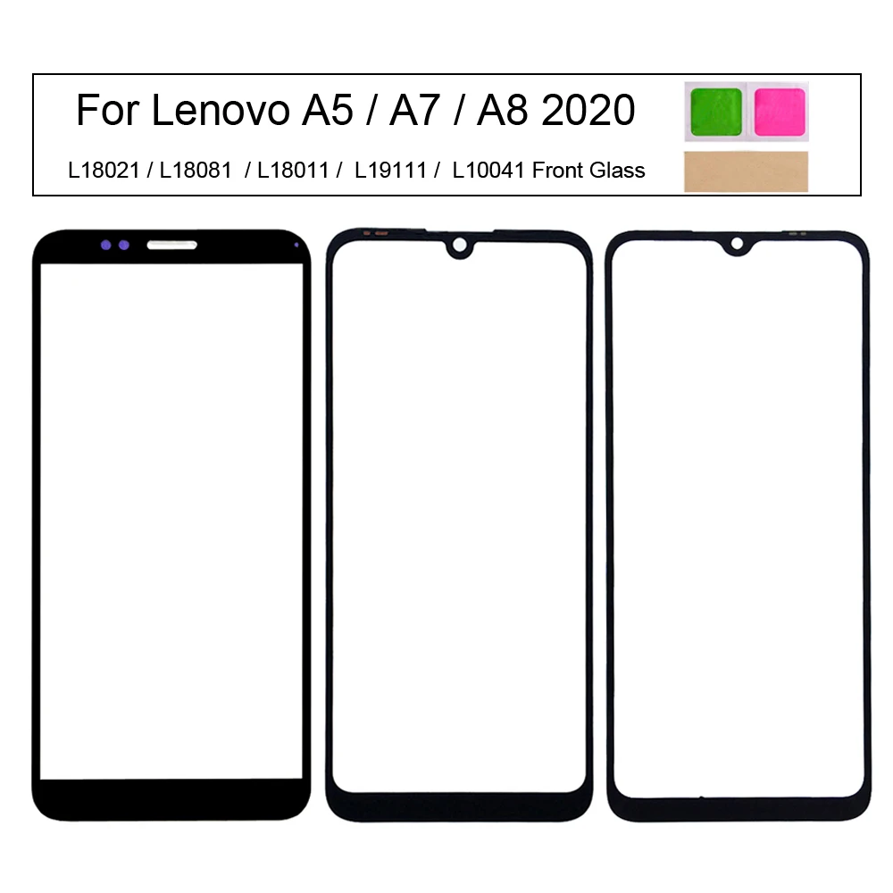 Панель сенсорного экрана для Lenovo A8 2020 A7 A5, Сменное Переднее стекло для Lenovo L10041 L19111 L18021 L18081 L18011