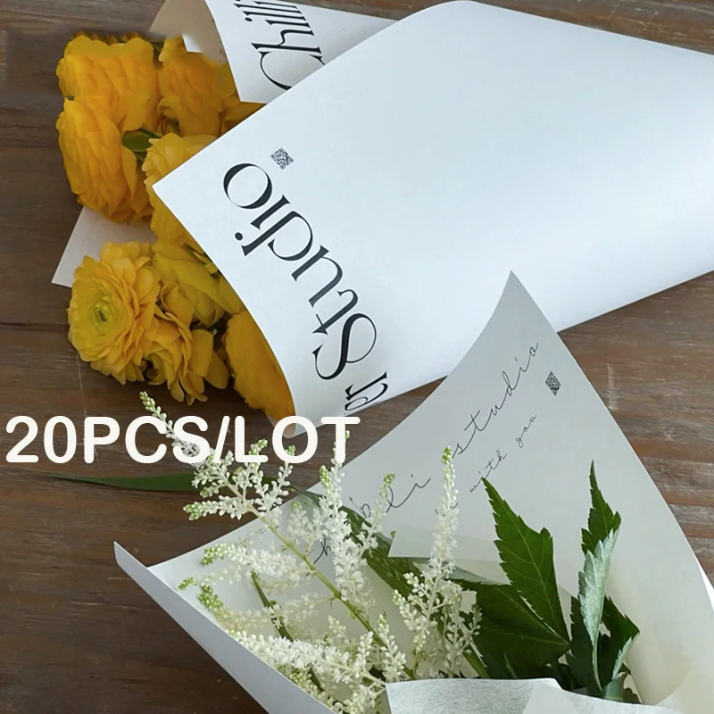 

20sheets/lot 30cmx45cm Waterproof Flower Paper Wrapped Paper DIY Gift Packaging Floral Bouquet Packaging Rose Wrapping Paper