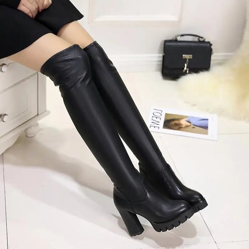 Женские сапоги на высоком каблуке роскошная дизайнерская обувь зимняя женские