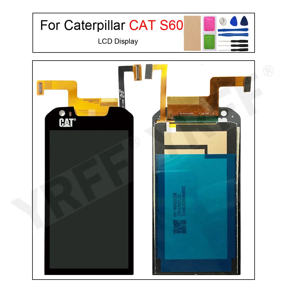 Сменный ЖК-экран для телефона Caterpillar CAT S60, ЖК-дисплей 4,7 дюйма, цифровой преобразователь экрана в сборе для телефона CAT S60