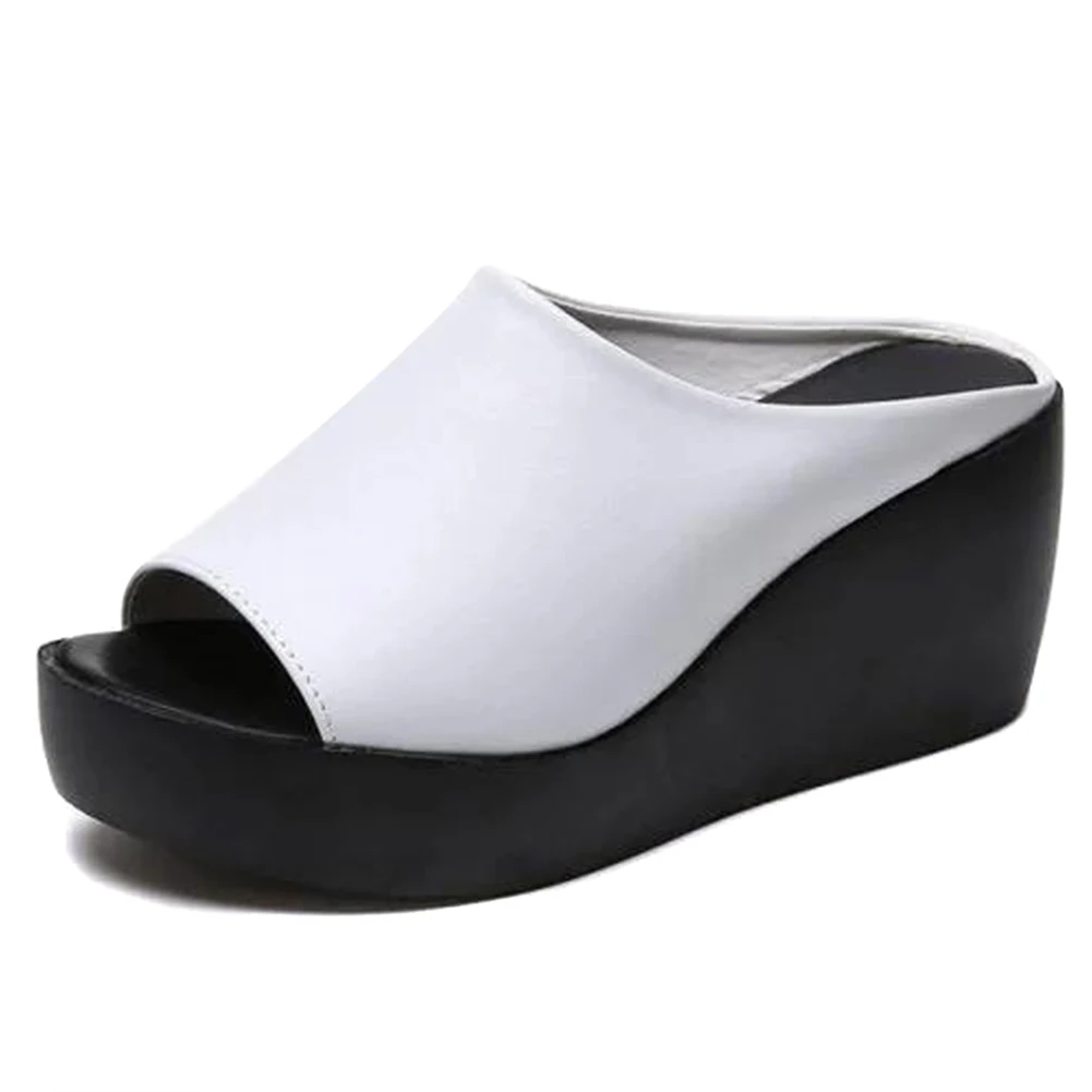 Women Platform Sandals Open Toe Thick Wedges Soft Sole Summer Beach Slippers Shoes
