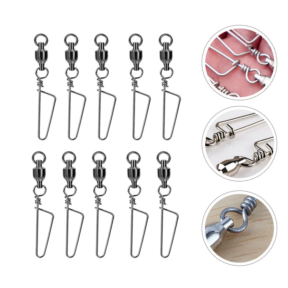 

10Pcs Resistance Portable Fishing Swivels for Freshwater Fishing Saltwater Fishing