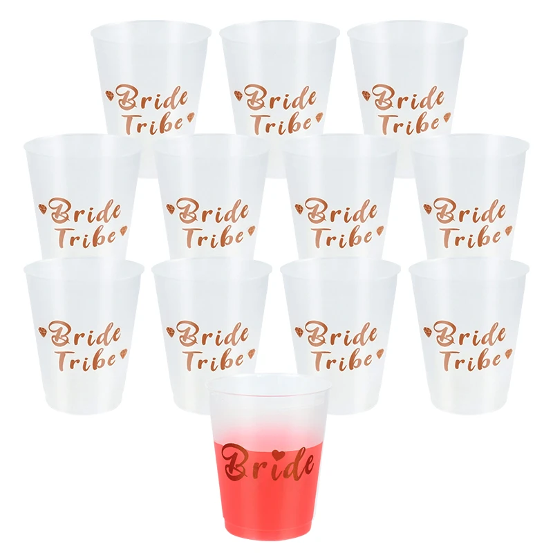 

Rose Gold Team Bride Tribe Cups Bachelorette Party Drinking Cup Bridal Shower Hen Party Supplies Wedding Decoration