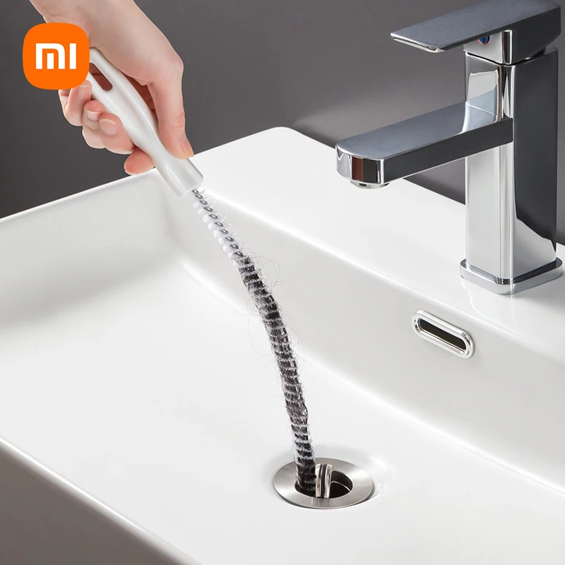 

Xiaomi сверхдлинная щеточка для дренажа труб, щетка для очистки раковины в ванной комнате, гибкий очиститель слива, инструмент для удаления от...