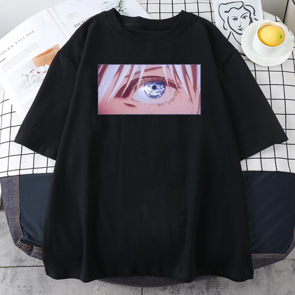 

Your Big Eyes Printed T-shirt Women's Summer Short Sleeve T-shirt Anime Harajuku Large T-shirt Women's Street Wear