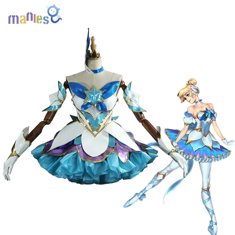

Manles Game LOL Orianna Star Guardian Cosplay Costume Star Guardian Orianna Blue Dress Princess Dress Woman Halloween Costume