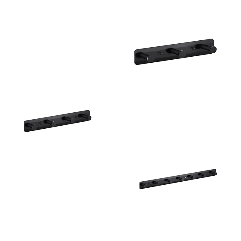 

Matte Black Bathroom Robe Hooks Heavy Duty Towel Hanger Wall Mount Clothes Coat Holder Rack Accessories