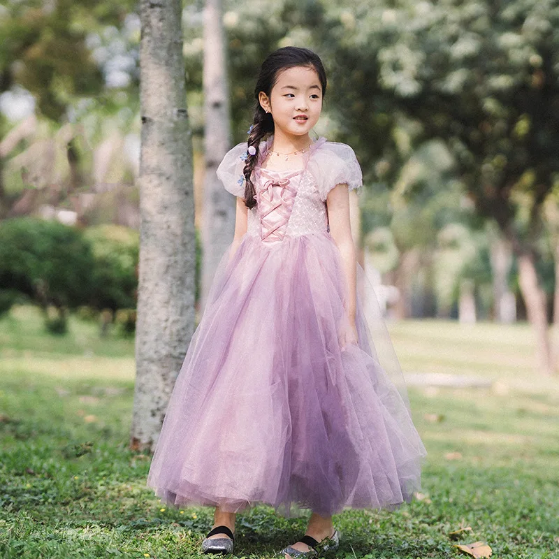 

2022 Summer New Girl Pink Sequined Princess Dress Light Luxury Dress Birthday Show Dress Skirt Boutique Clothing Simple Style