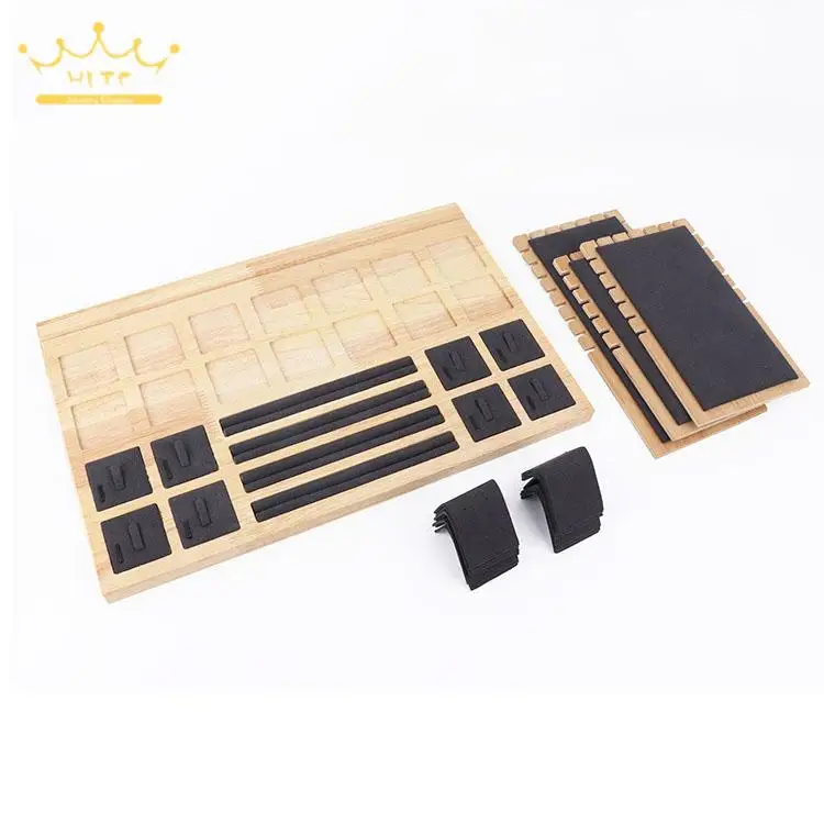 Деревянный набор стойка для ювелирных изделий подставка ожерелья подвеска