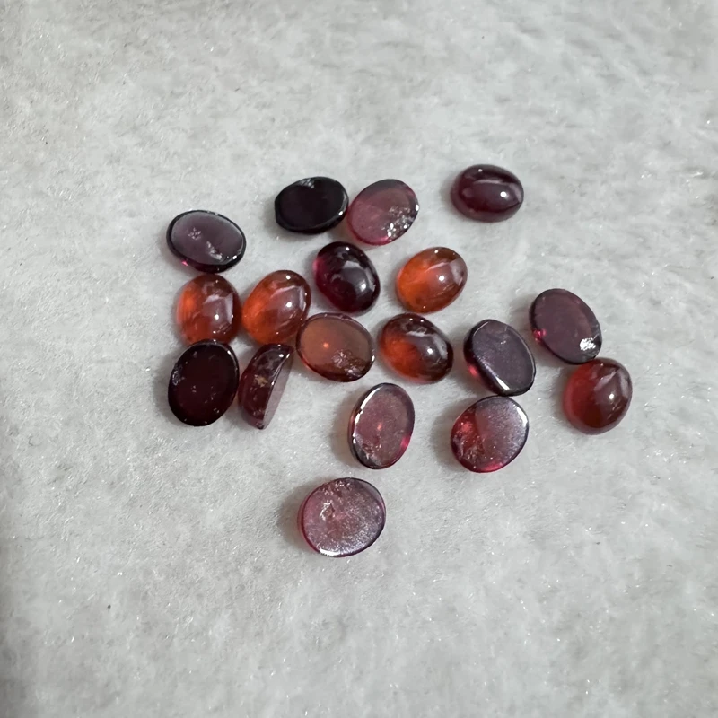 Оптовая продажа 10 шт. бусина из натурального граната 7x9 мм 8x10 овалы
