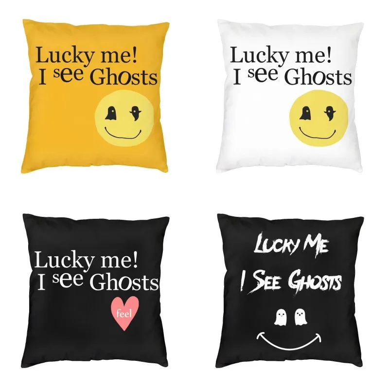 

Наволочка Kanye West, украшение для гостиной, 3D печать, счастливая я вижу призраков, наволочки для дивана