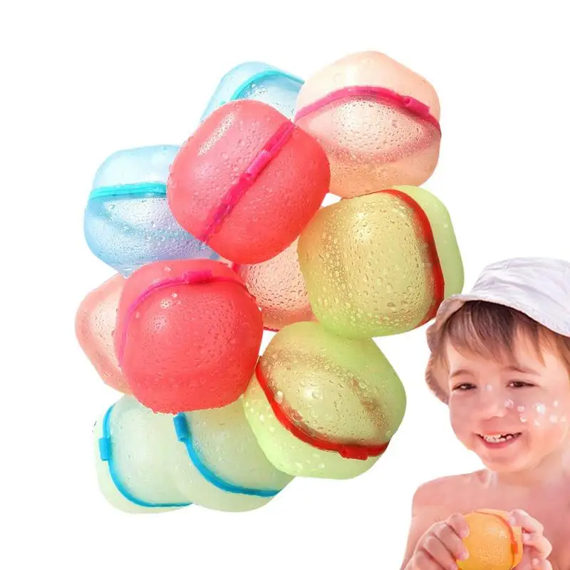 

Self-Sealing Refillable Water Balloons 8pcs Quick Fill Magnetic Water Balls Pool Toys For Summer Funny In Backyard Beaches And