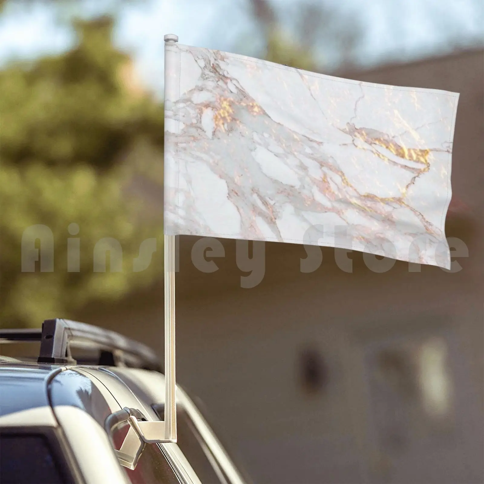 Золотой мраморный флаг Автомобильный смешной золотой Мрамор Tumblr красивый в