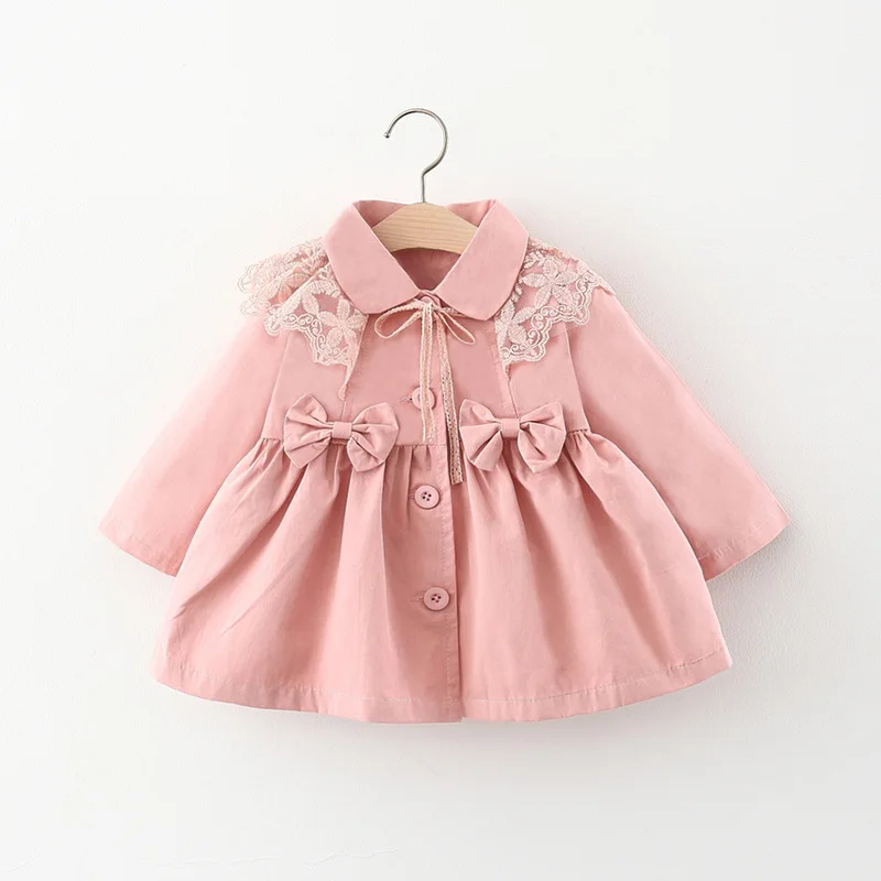 Cute Lace Princess Coats Spring Long Sleeve Children Outerwear Clothing Birthday Gift 0-4 Years Baby Jacket for Girls Sweatshirt
