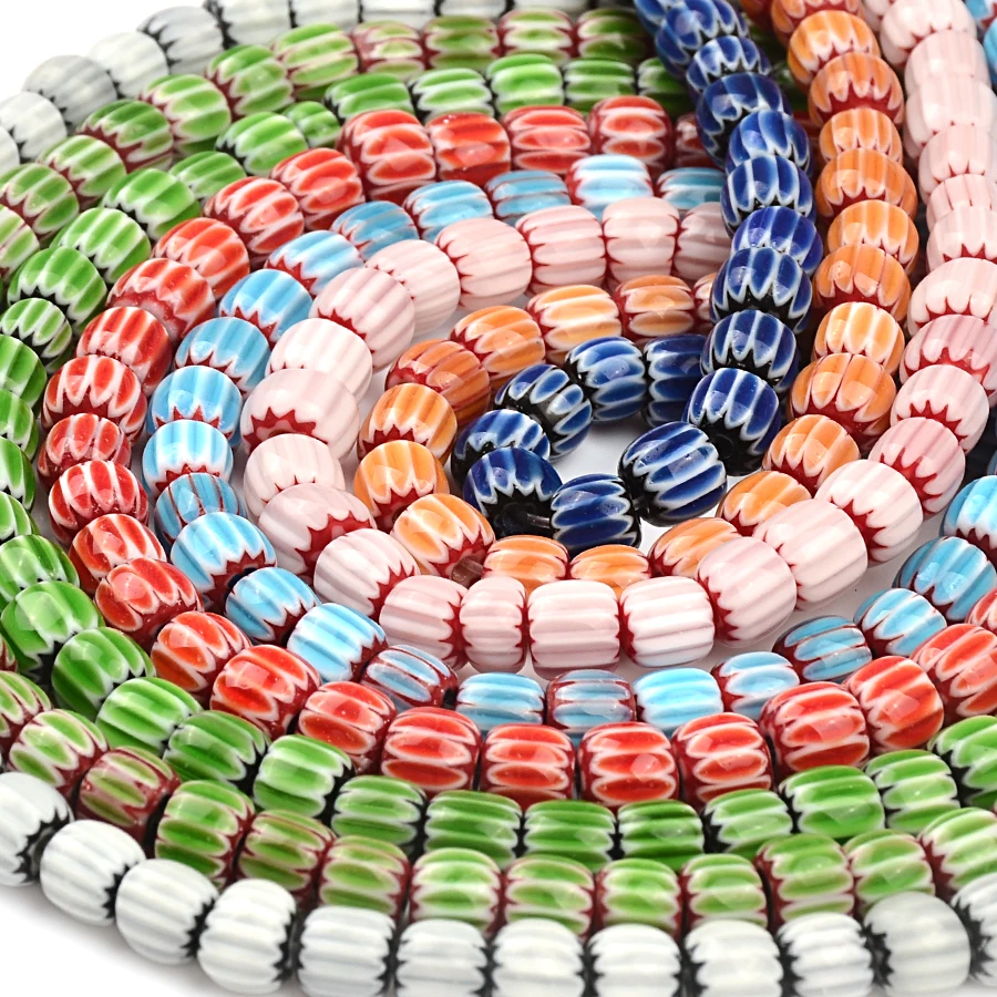 

Яркие бусины ручной работы в непальском стиле, 6 мм