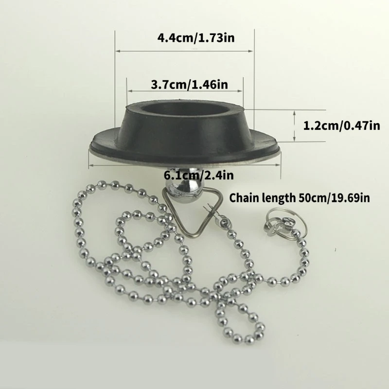 Многоразовые пробки для раковины. Сливные с цепочкой длиной 50 см. Простые в