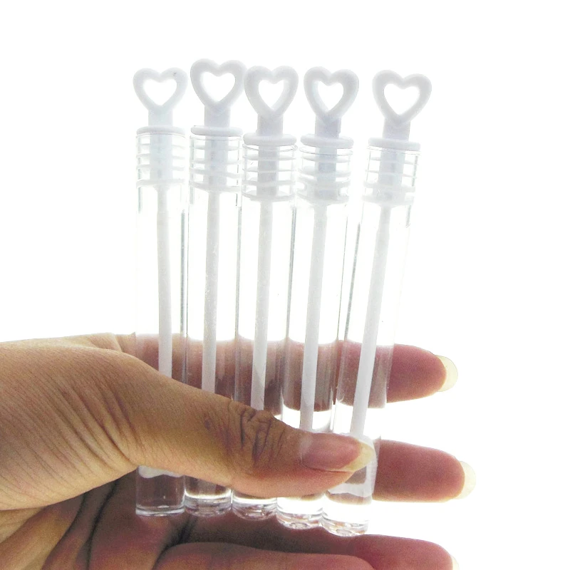 10/20Pcs Love Heart Wand Tube Bubble Soap Bottle Wedding Gifts for Guests Birthday Party Decoration Baby Shower Favors Kids Toys