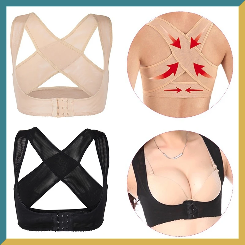 Women's Adjustable Bult Back Brace Shoulder Support Belt Vest Bra Hunchback Posture Corrector Health Care Women Underwear