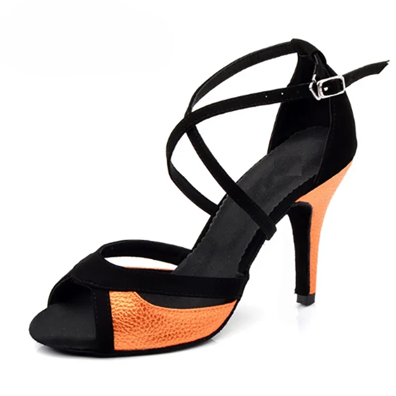 

Latin Dance Shoes Women Summer Jazz Tango Modern Indoor Sandals for Ballroom Party Wear High Heel Dancing Party Free Shipping