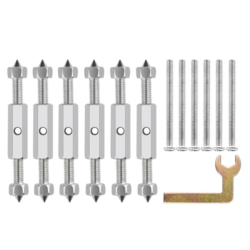 

6 Pieces Cassette Repairer Electrical Box Repairer Cassette Screws Support Rod for Wall Mounted Switch Box Q81C